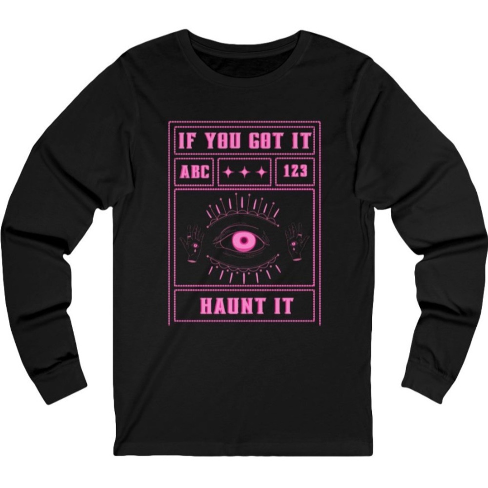 If you got it, haunt it - Halloween- Jersey long sleeve tee - Small 🎃👻💀 - Picture 4 of 5